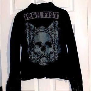 Badass Iron Fist Black Jean Jacket